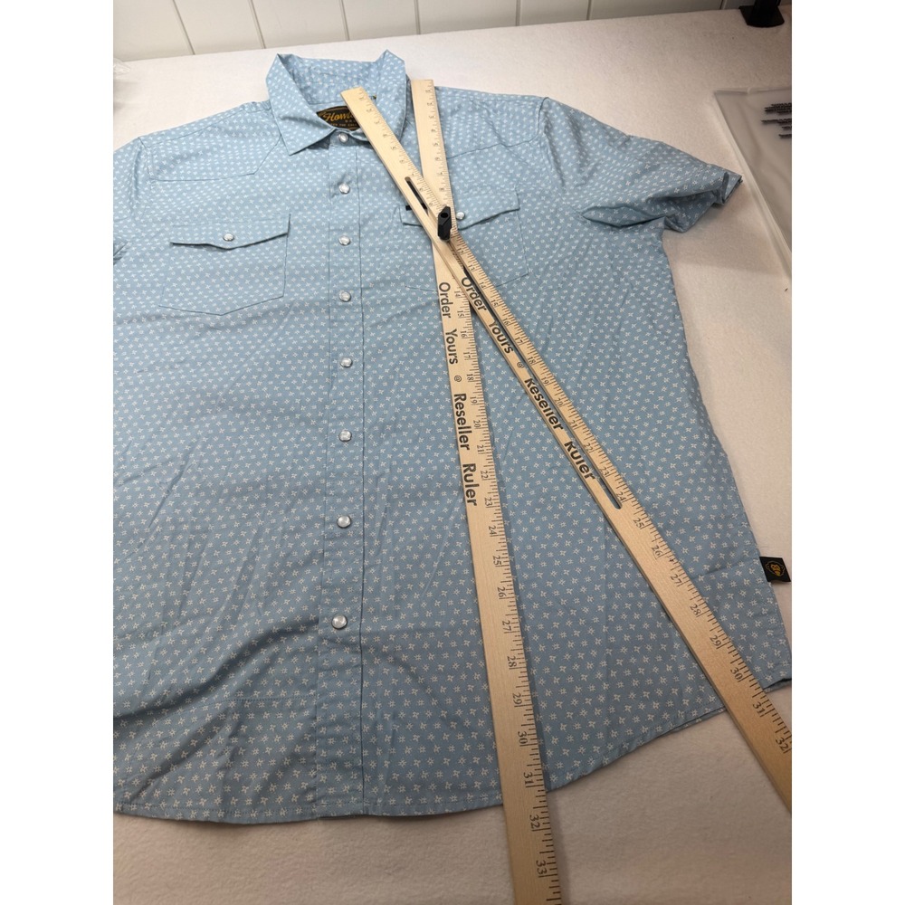 Howler Brothers Mens H Bar B SnapShirt Lockhart Floral Pool Blue Size XL NWOT - Picture 7 of 8